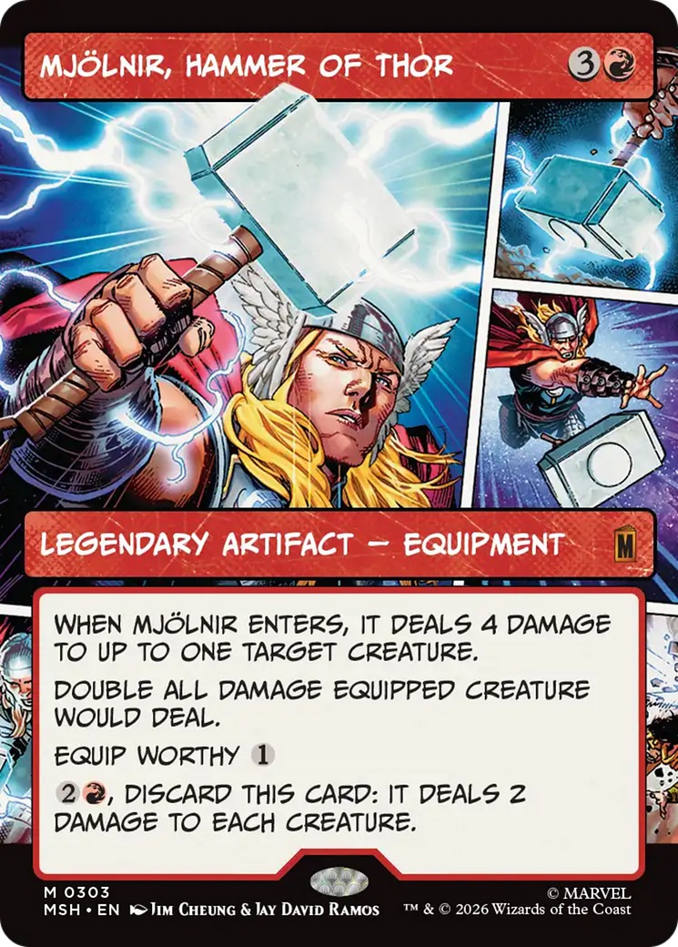Mjolnir, Hammer of Thor (Borderless) (0303) [Marvel Super Heroes] | L.A. Mood Comics and Games