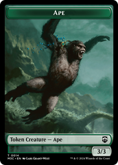 Ape (Ripple Foil) // Plant Double-Sided Token [Modern Horizons 3 Commander Tokens] | L.A. Mood Comics and Games