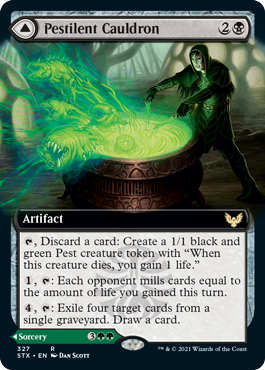 Pestilent Cauldron // Restorative Burst (Extended Art) [Strixhaven: School of Mages] | L.A. Mood Comics and Games