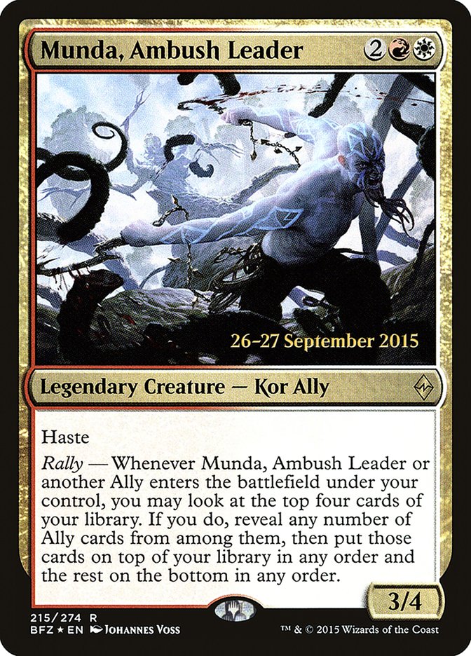 Munda, Ambush Leader [Battle for Zendikar Prerelease Promos] | L.A. Mood Comics and Games