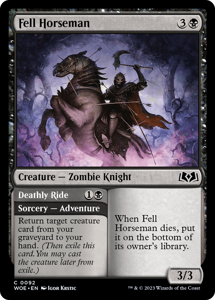Fell Horseman // Deathly Ride [Wilds of Eldraine] | L.A. Mood Comics and Games