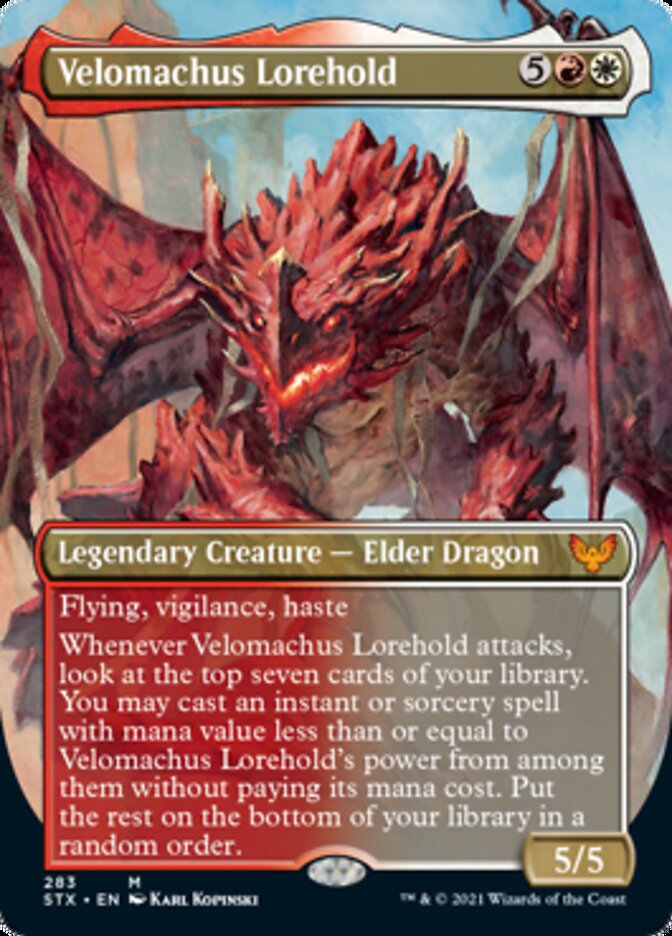 Velomachus Lorehold (Borderless Alternate Art) [Strixhaven: School of Mages] | L.A. Mood Comics and Games