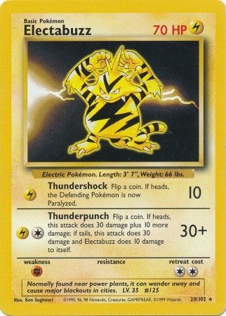 Electabuzz (20/102) [Base Set Unlimited] | L.A. Mood Comics and Games