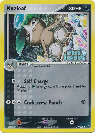 Nuzleaf (39/100) (Stamped) [EX: Crystal Guardians] | L.A. Mood Comics and Games