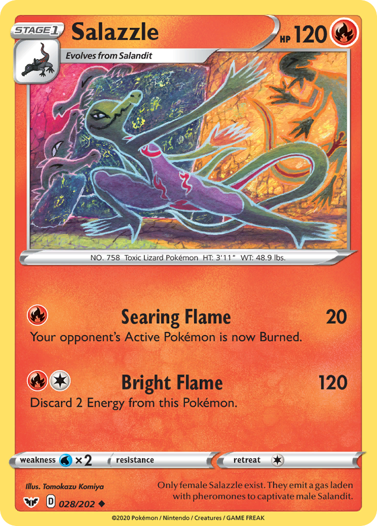 Salazzle (028/202) [Sword & Shield: Base Set] | L.A. Mood Comics and Games