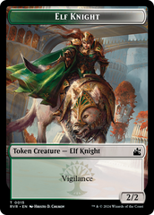 Elf Knight // Angel (0003) Double-Sided Token [Ravnica Remastered Tokens] | L.A. Mood Comics and Games