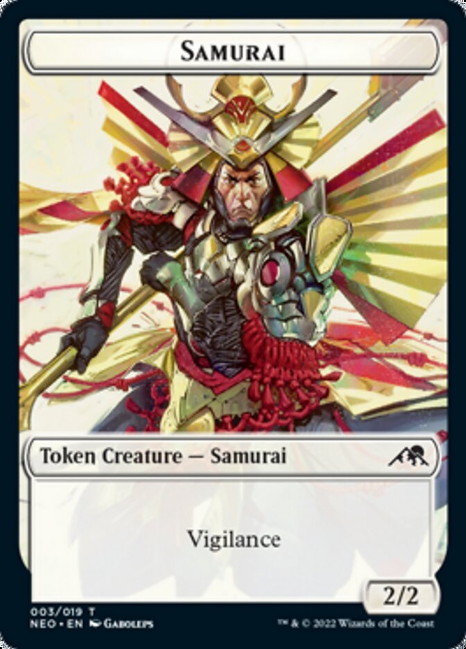 Samurai // Tamiyo's Notebook Double-Sided Token [Kamigawa: Neon Dynasty Tokens] | L.A. Mood Comics and Games