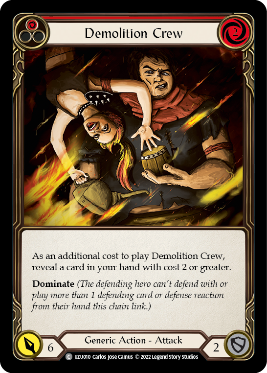 Demolition Crew (Red) [UZU010] (Outsiders Uzuri Blitz Deck) | L.A. Mood Comics and Games