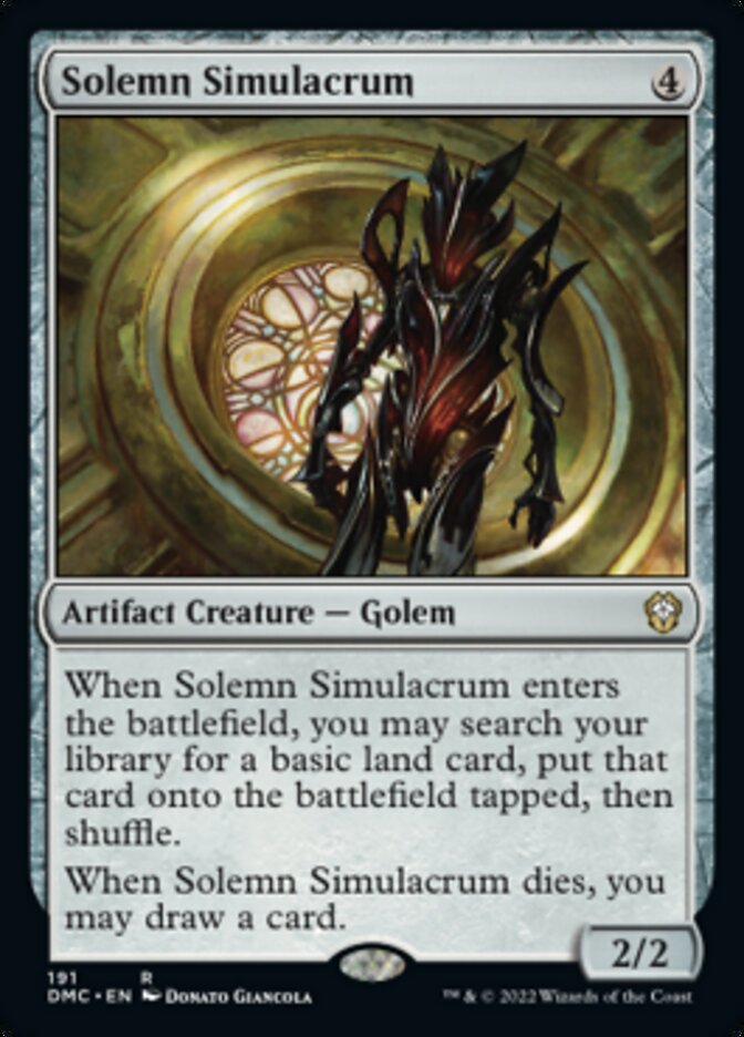 Solemn Simulacrum [Dominaria United Commander] | L.A. Mood Comics and Games
