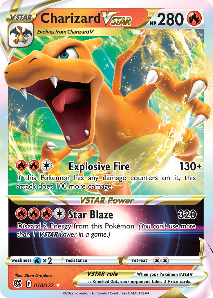 Charizard VSTAR (018/172) (Jumbo Card) [Sword & Shield: Brilliant Stars] | L.A. Mood Comics and Games