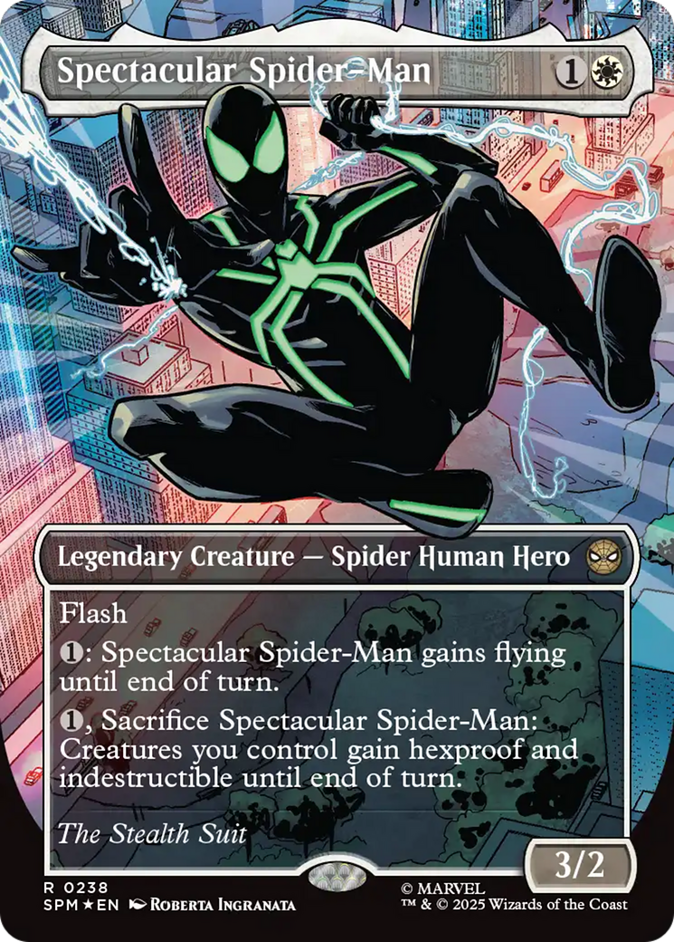 Spectacular Spider-Man (0238) (Borderless) (Textured Foil) [Marvel's Spider-Man] | L.A. Mood Comics and Games