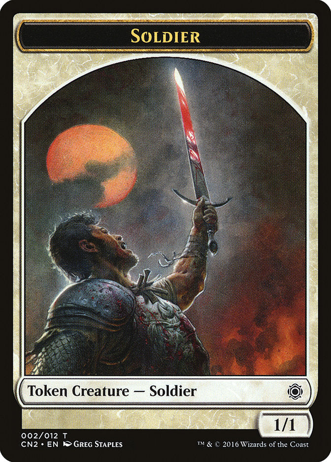 Soldier Token (002/012) [Conspiracy: Take the Crown Tokens] | L.A. Mood Comics and Games