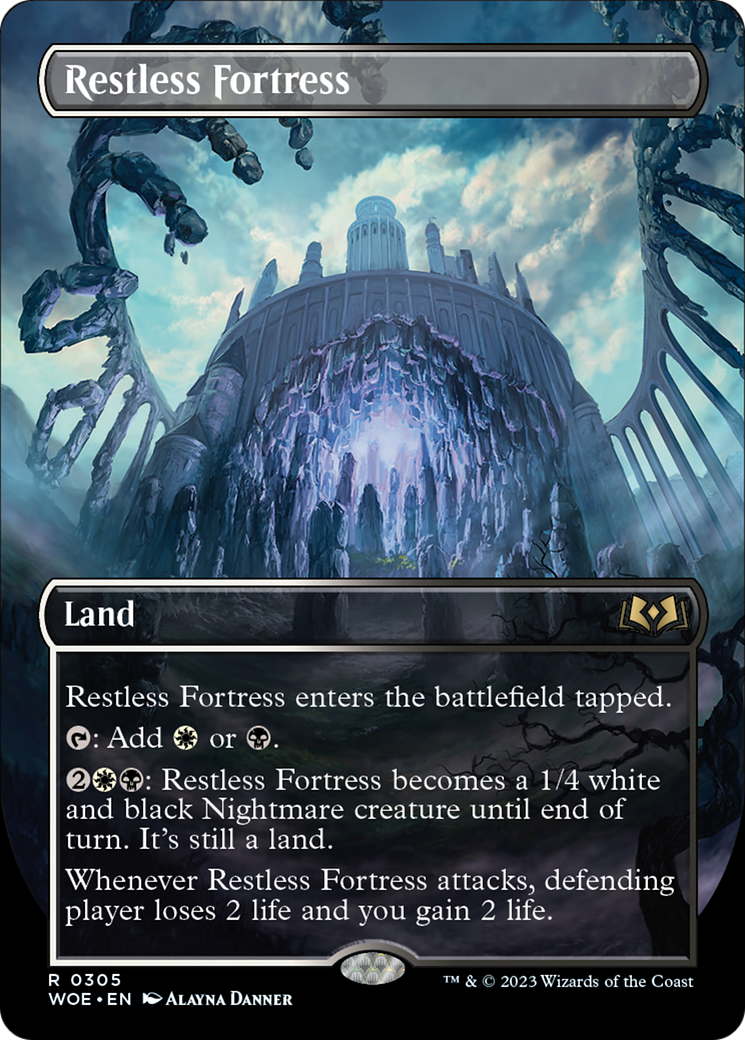 Restless Fortress (Borderless Alternate Art) [Wilds of Eldraine] | L.A. Mood Comics and Games
