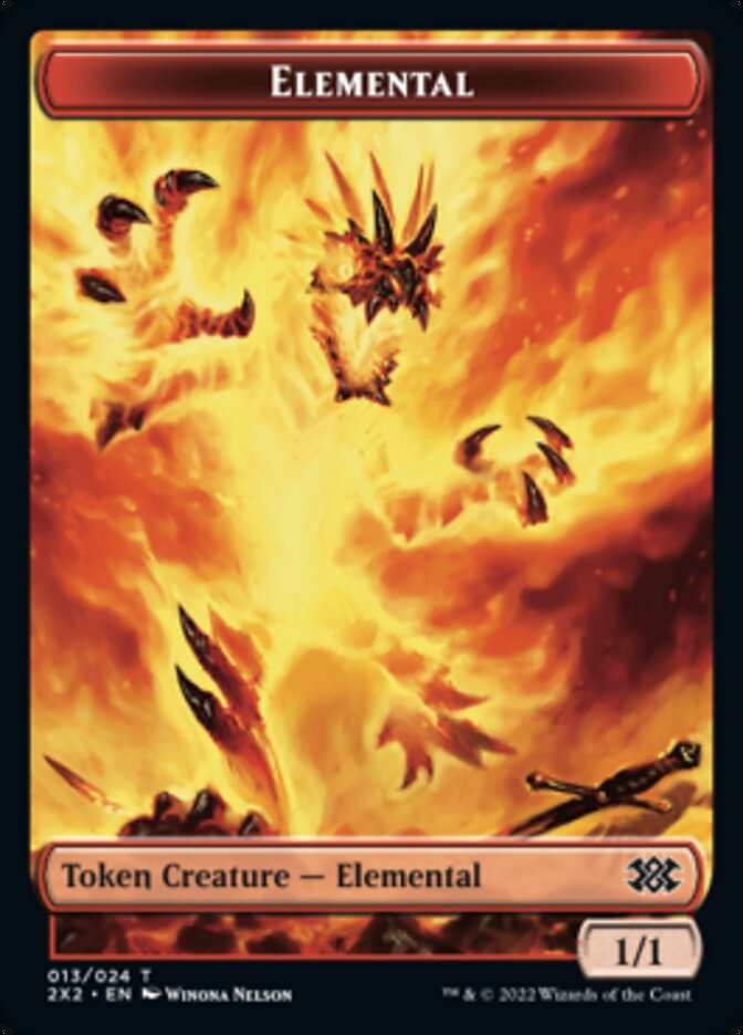 Elemental // Phyrexian Golem Double-Sided Token [Double Masters 2022 Tokens] | L.A. Mood Comics and Games