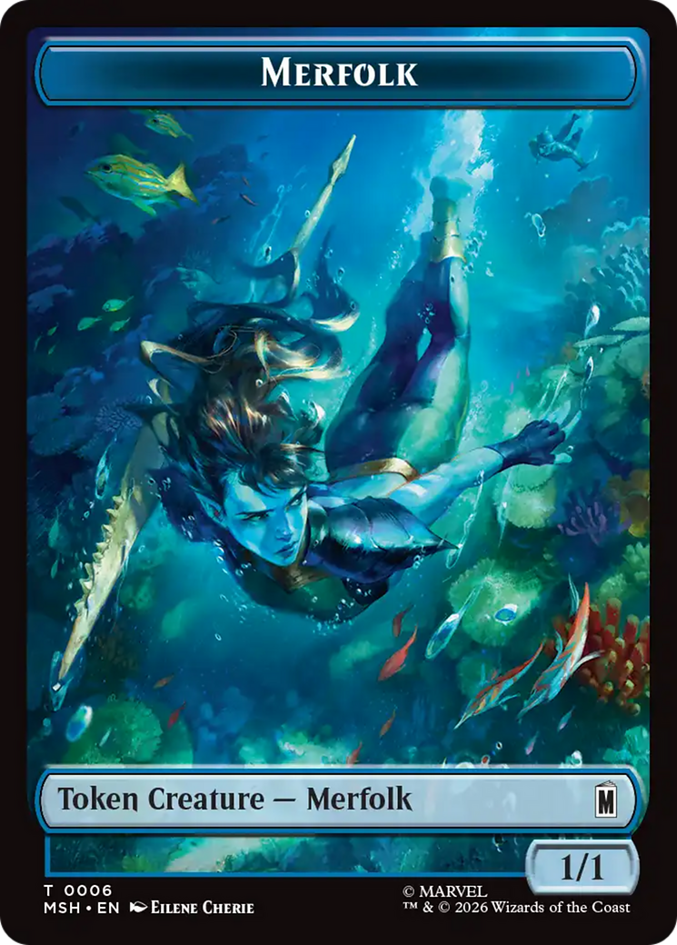 Wall (003) // Merfolk (006) Double-Sided Token [Marvel Super Heroes Commander Tokens] | L.A. Mood Comics and Games