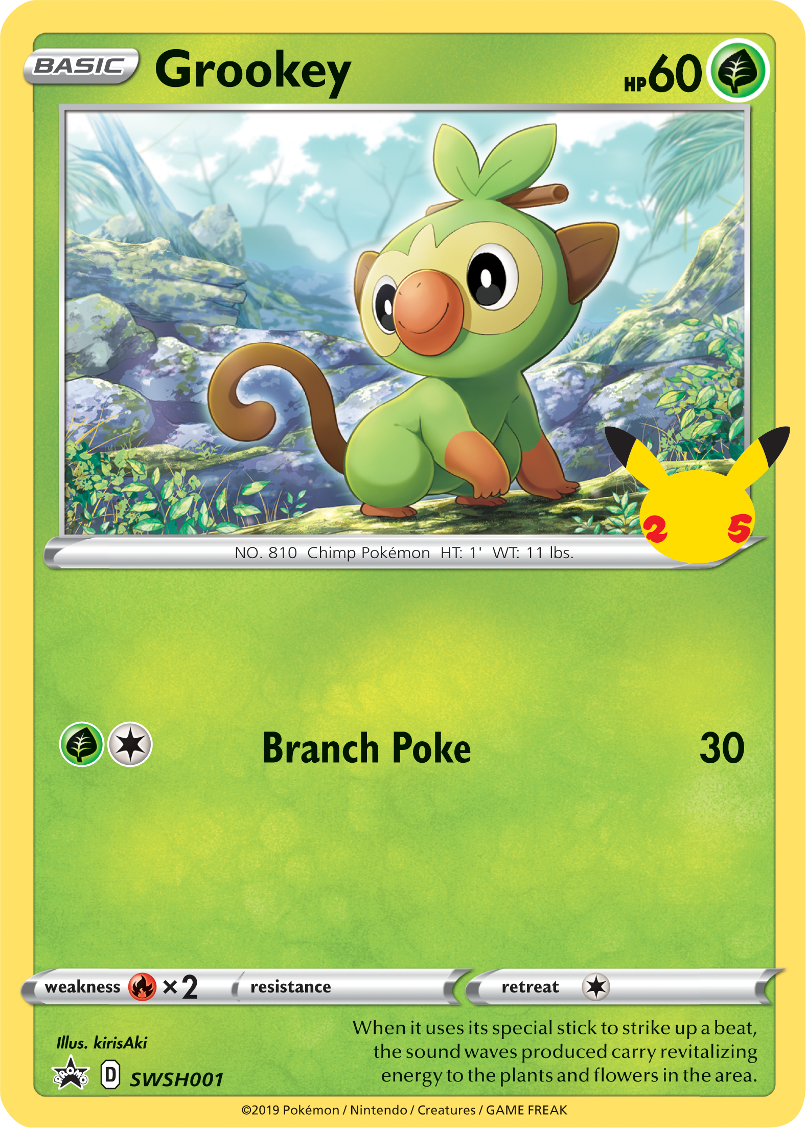 Grookey (SWSH001) (Jumbo Card) [First Partner Pack] | L.A. Mood Comics and Games