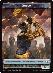 Shapeshifter // Golem (0013) Double-Sided Token [Edge of Eternities Commander Tokens] | L.A. Mood Comics and Games