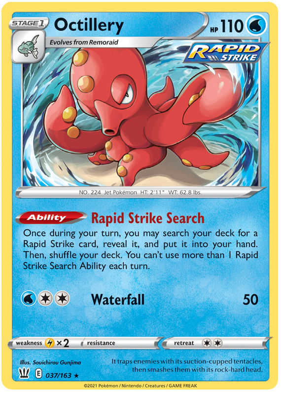Octillery (037/163) [Sword & Shield: Battle Styles] | L.A. Mood Comics and Games