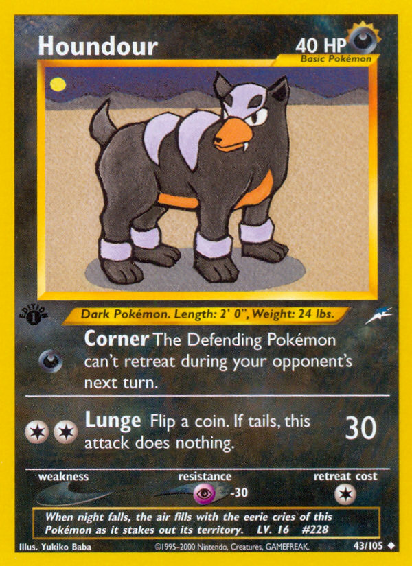 Houndour (43/105) [Neo Destiny 1st Edition] | L.A. Mood Comics and Games