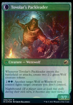 Tovolar's Huntmaster // Tovolar's Packleader [Innistrad: Midnight Hunt Prerelease Promos] | L.A. Mood Comics and Games