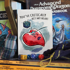 "Critical Hit" - D&D Nerd Valentines, Love, Anniversary Card | L.A. Mood Comics and Games