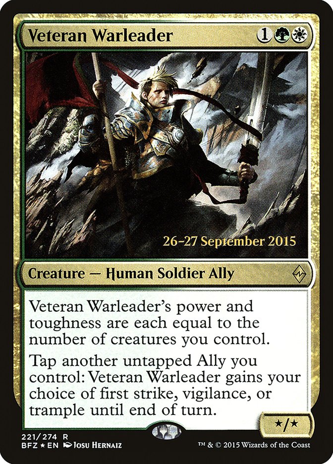Veteran Warleader [Battle for Zendikar Prerelease Promos] | L.A. Mood Comics and Games