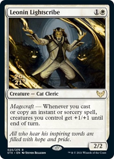 Leonin Lightscribe [Strixhaven: School of Mages Prerelease Promos] | L.A. Mood Comics and Games