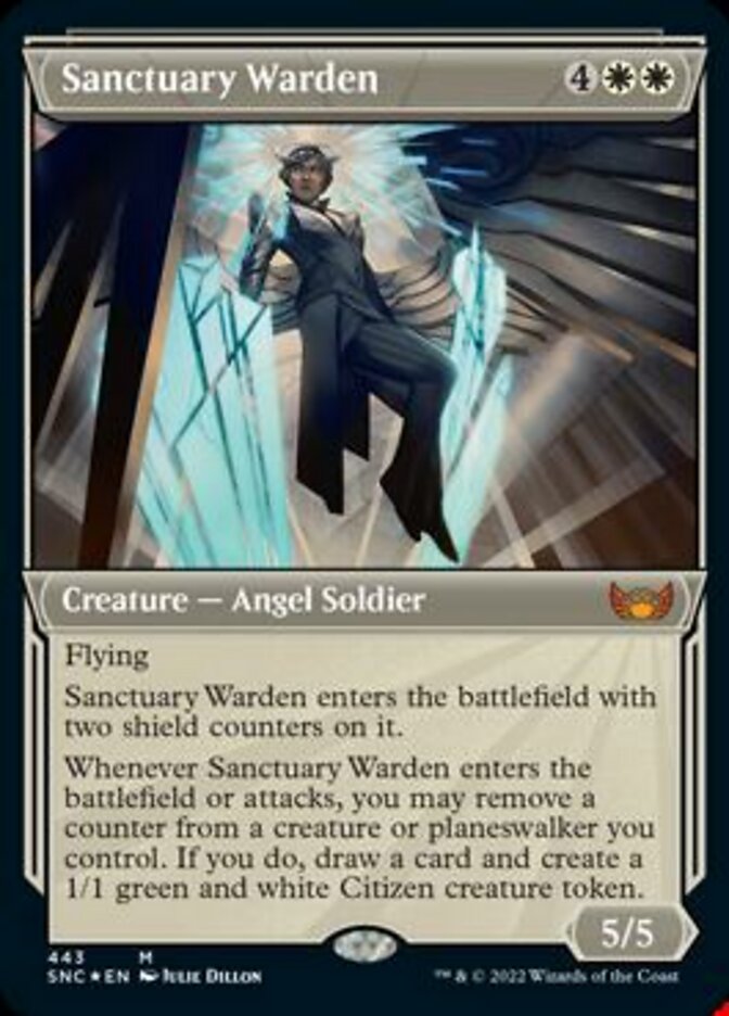 Sanctuary Warden (Showcase Art Deco Foil Etched) [Streets of New Capenna] | L.A. Mood Comics and Games