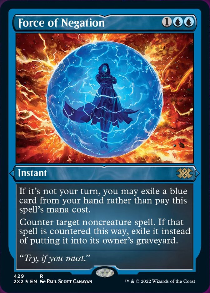 Force of Negation (Foil Etched) [Double Masters 2022] | L.A. Mood Comics and Games