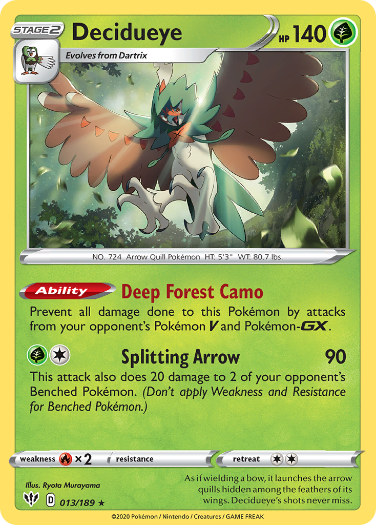 Decidueye (013/189) [Sword & Shield: Darkness Ablaze] | L.A. Mood Comics and Games