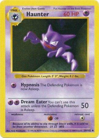 Haunter (29/102) [Base Set Shadowless Unlimited] | L.A. Mood Comics and Games