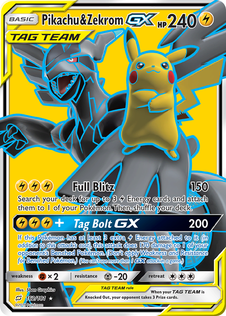 Pikachu & Zekrom GX (162/181) [Sun & Moon: Team Up] | L.A. Mood Comics and Games