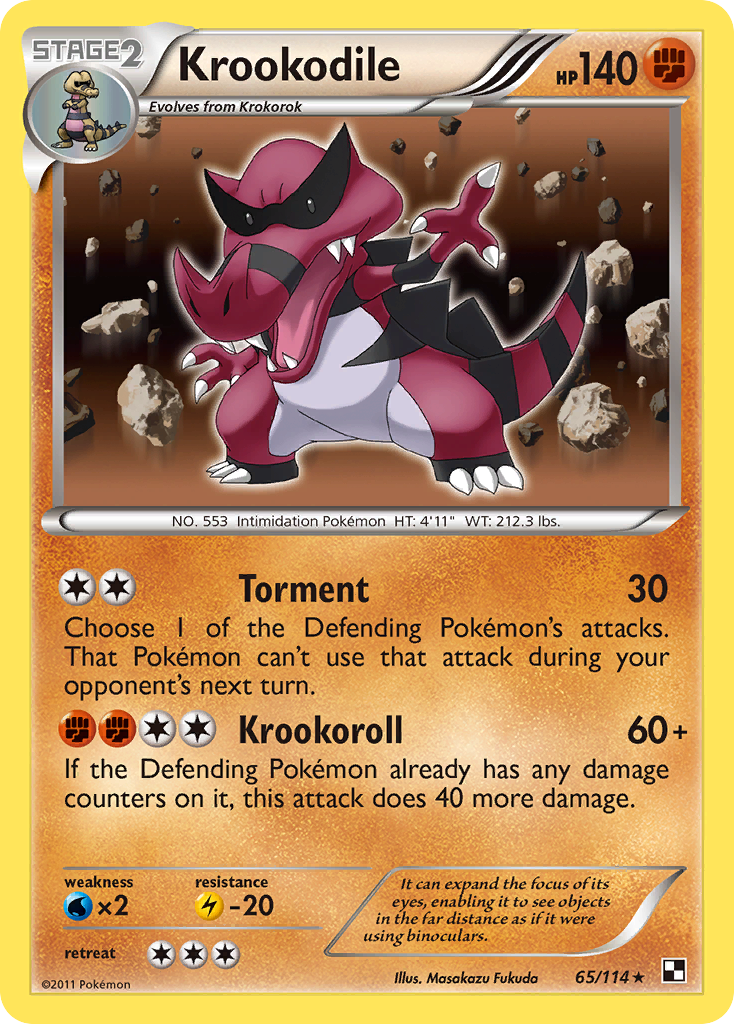 Krookodile (65/114) [Black & White: Base Set] | L.A. Mood Comics and Games