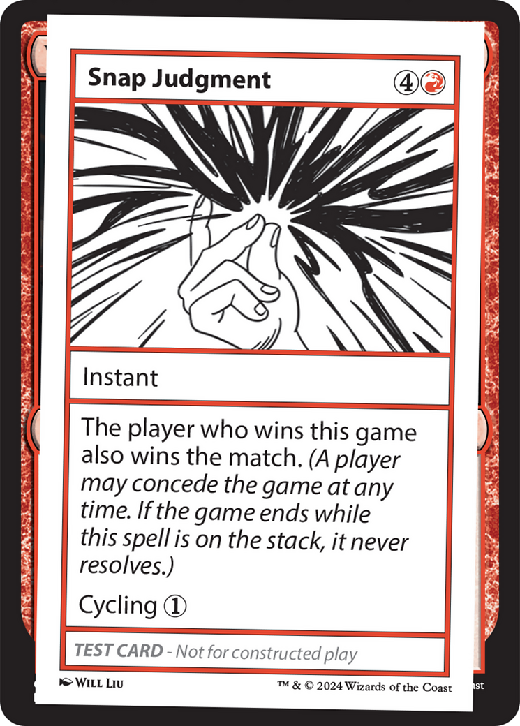 Snap Judgment [Mystery Booster 2 Playtest Cards] | L.A. Mood Comics and Games