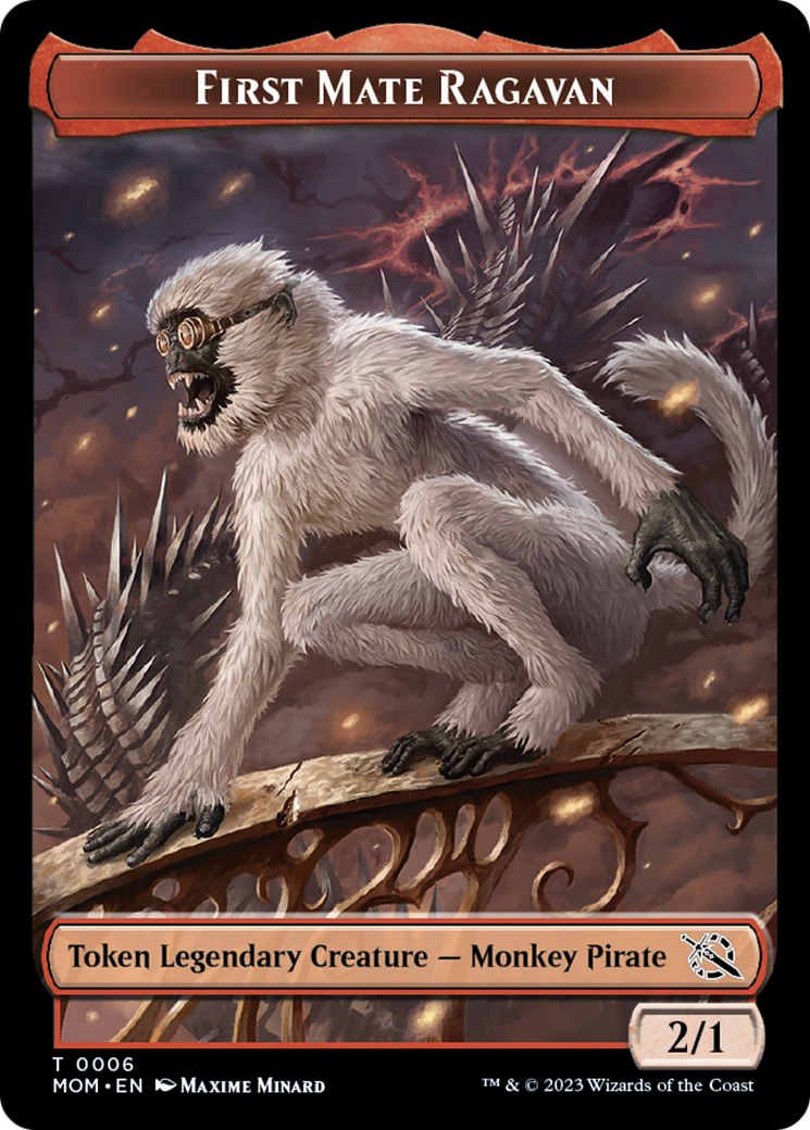 First Mate Ragavan Token [March of the Machine Tokens] | L.A. Mood Comics and Games
