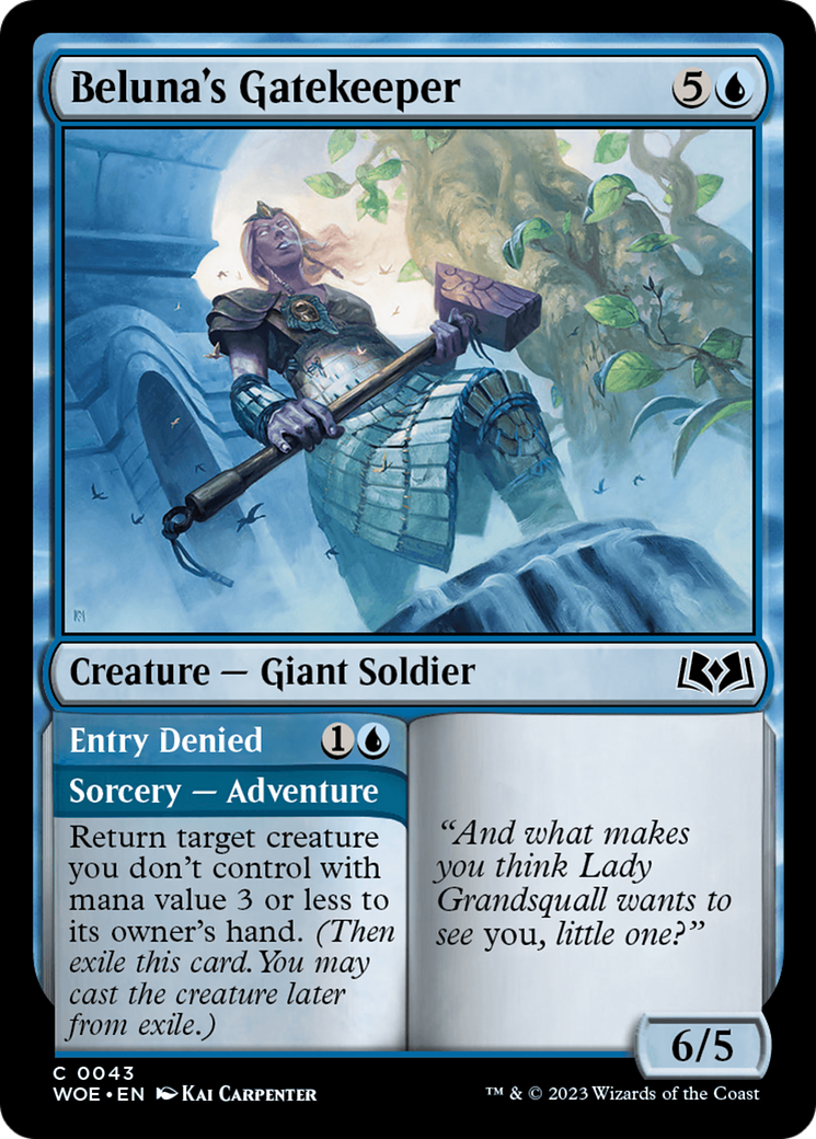 Beluna's Gatekeeper // Entry Denied [Wilds of Eldraine] | L.A. Mood Comics and Games