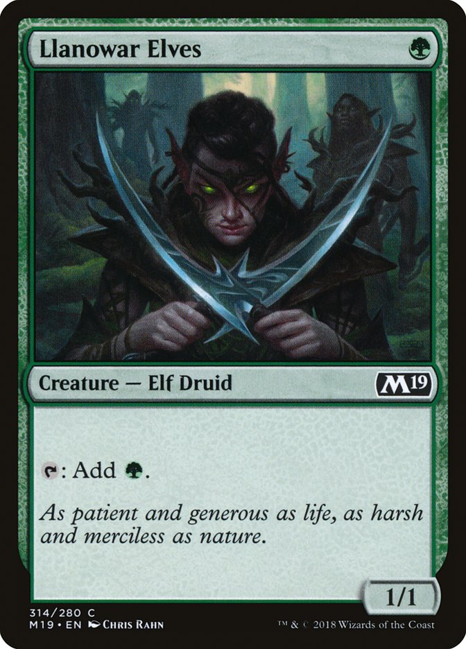 Llanowar Elves [Core Set 2019] | L.A. Mood Comics and Games