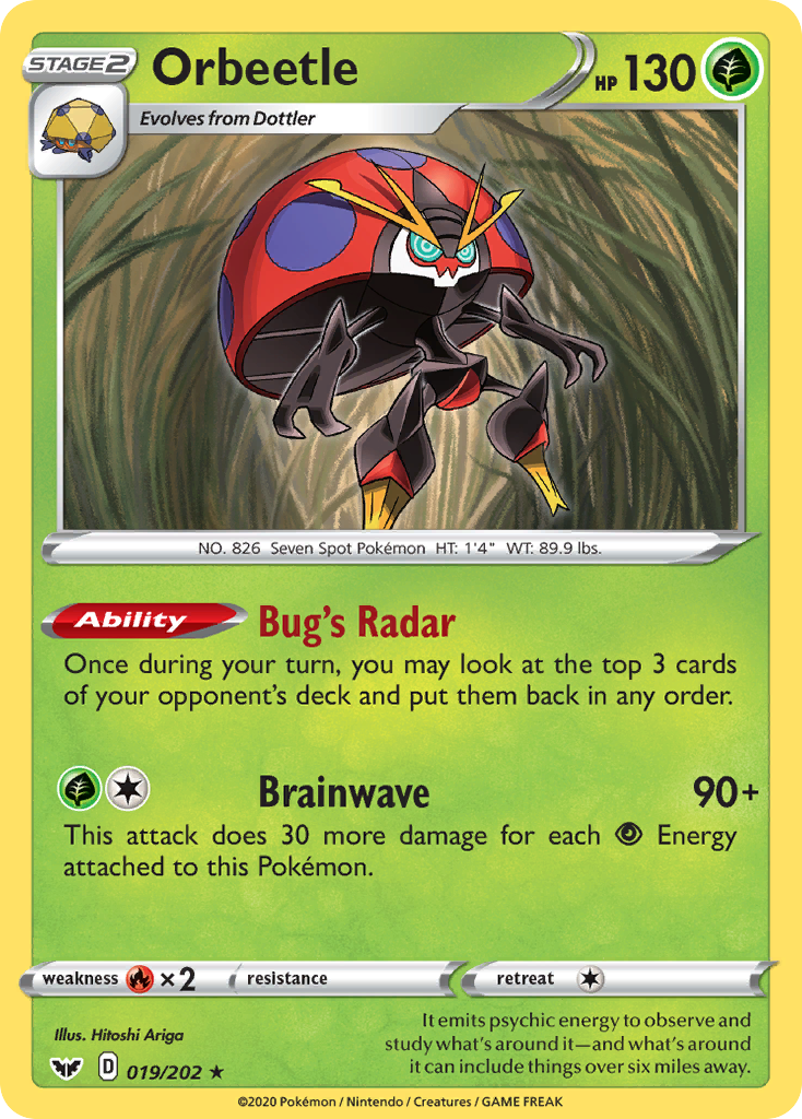 Orbeetle (019/202) [Sword & Shield: Base Set] | L.A. Mood Comics and Games