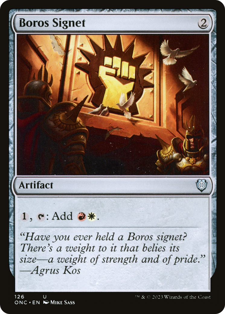 Boros Signet [Phyrexia: All Will Be One Commander] | L.A. Mood Comics and Games