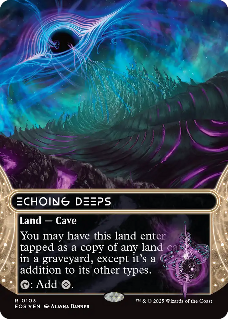 Echoing Deeps (0103) (Borderless) (Galaxy Foil) [Edge of Eternities: Stellar Sights] | L.A. Mood Comics and Games