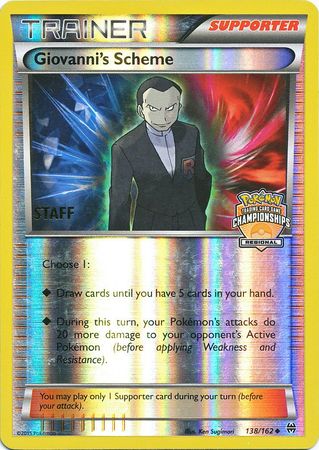 Giovanni's Scheme (138/162) (Championship Promo Staff) [XY: BREAKthrough] | L.A. Mood Comics and Games