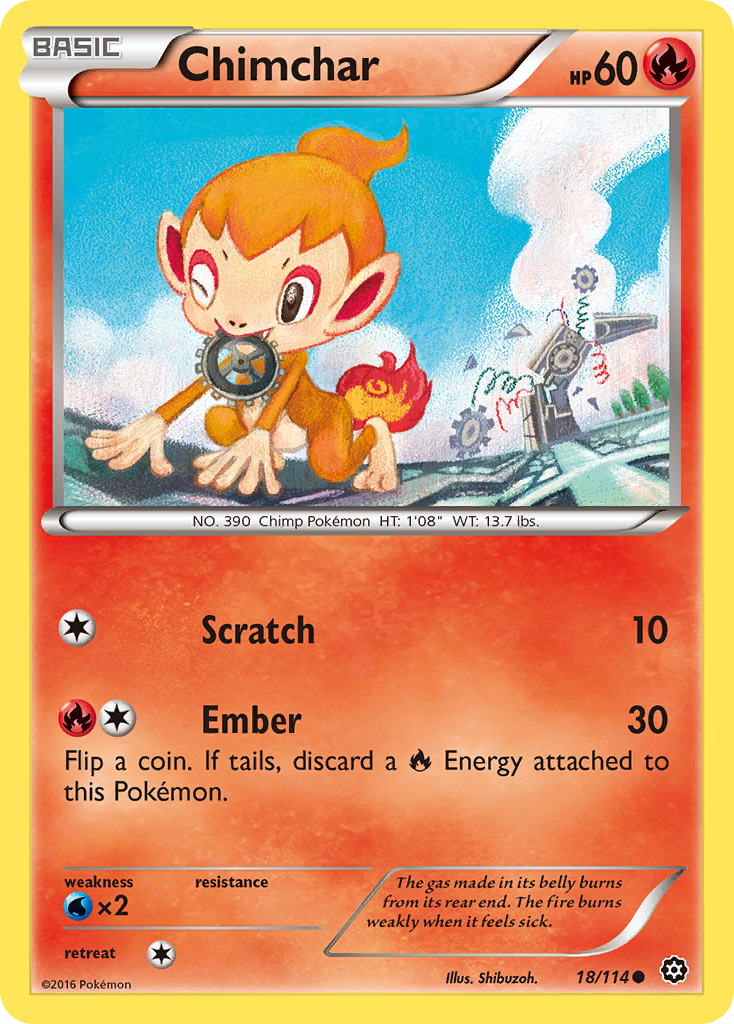 Chimchar (18/114) [XY: Steam Siege] | L.A. Mood Comics and Games