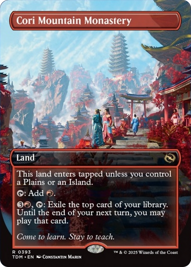Cori Mountain Monastery (Borderless) [Tarkir: Dragonstorm] | L.A. Mood Comics and Games