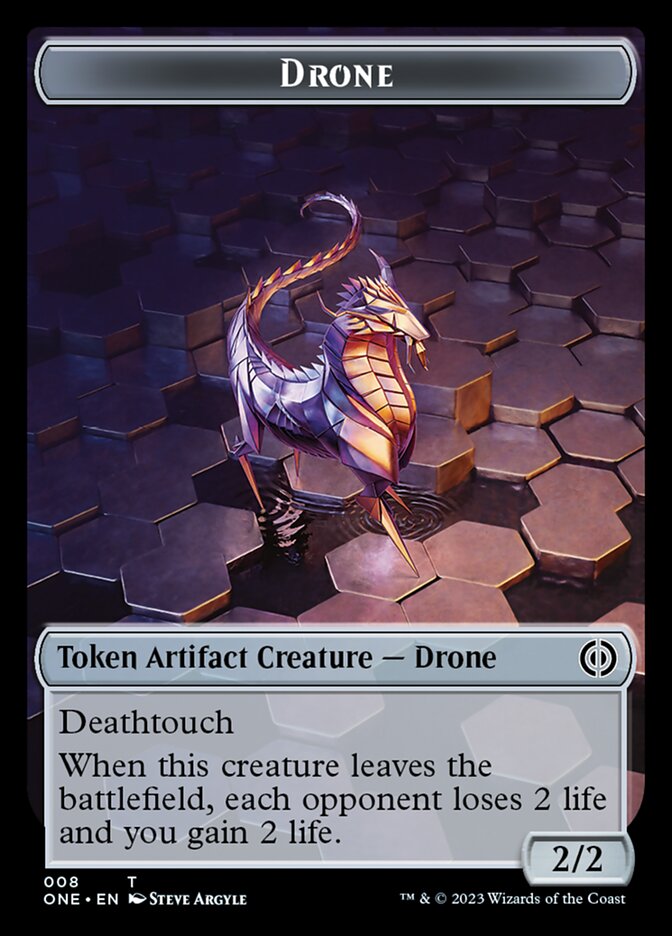 Rebel // Drone Double-Sided Token [Phyrexia: All Will Be One Tokens] | L.A. Mood Comics and Games