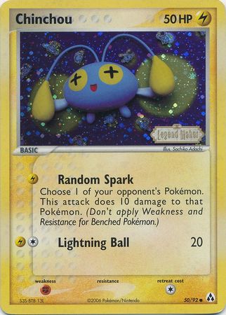 Chinchou (50/92) (Stamped) [EX: Legend Maker] | L.A. Mood Comics and Games