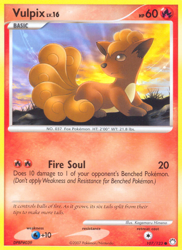 Vulpix (107/123) [Diamond & Pearl: Mysterious Treasures] | L.A. Mood Comics and Games