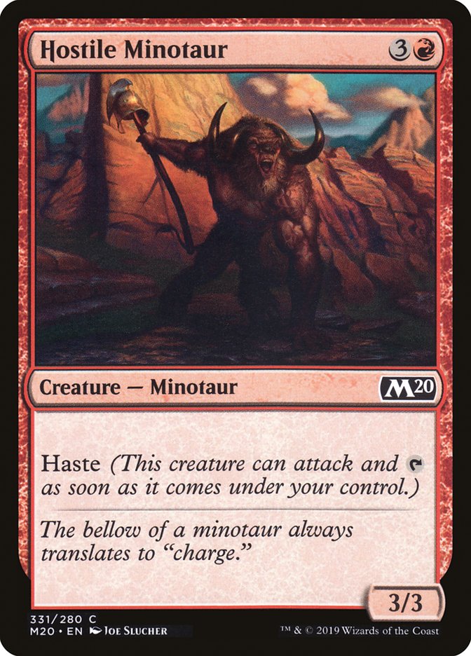Hostile Minotaur [Core Set 2020] | L.A. Mood Comics and Games