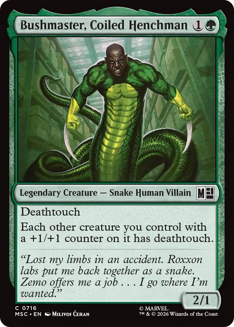 Bushmaster, Coiled Henchman [Marvel Super Heroes Commander] | L.A. Mood Comics and Games