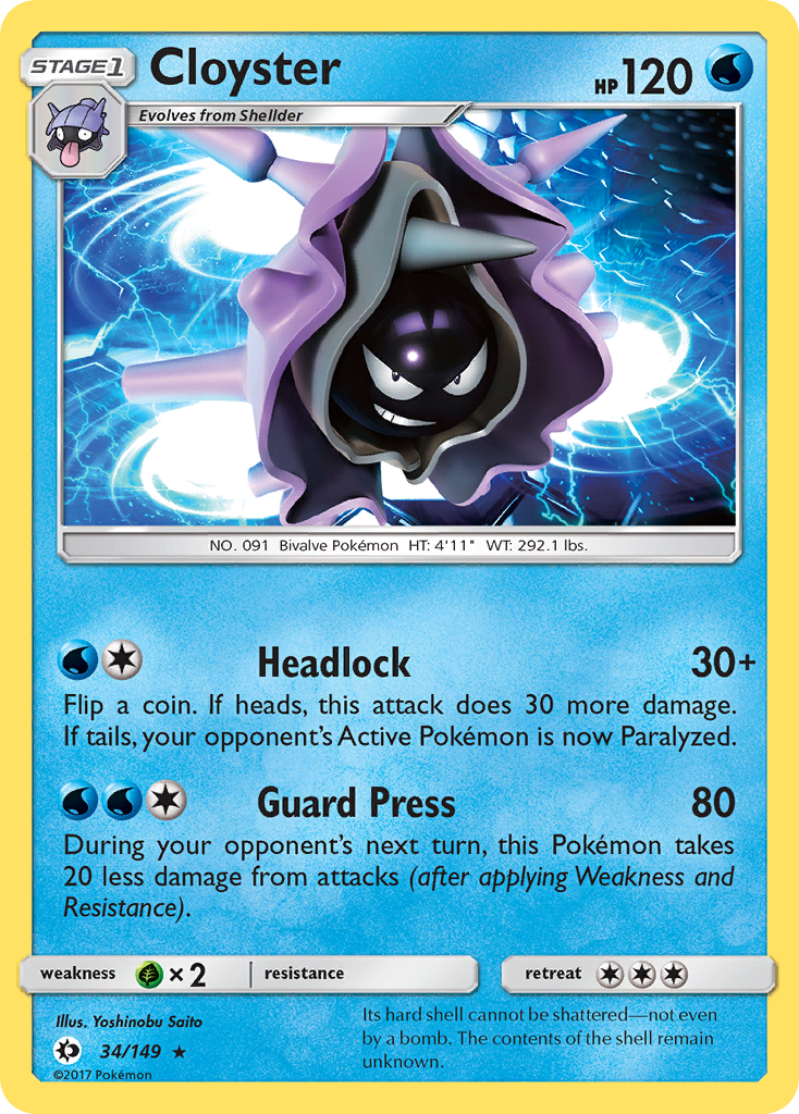 Cloyster (34/149) [Sun & Moon: Base Set] | L.A. Mood Comics and Games