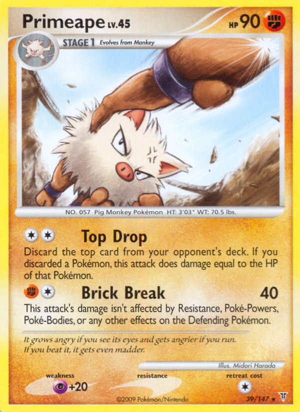Primeape (39/147) [Platinum: Supreme Victors] | L.A. Mood Comics and Games